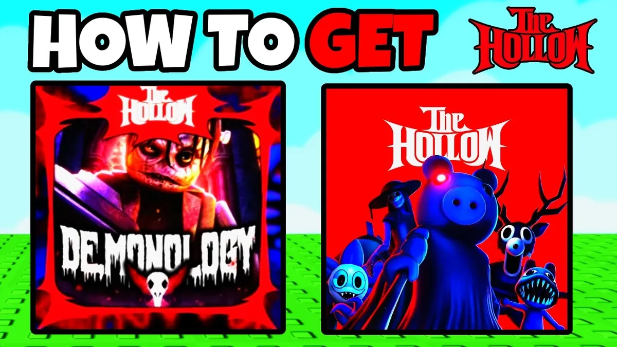 Video thumbnail showing a Demonology badge and a blue creature beside The Hollow badge.